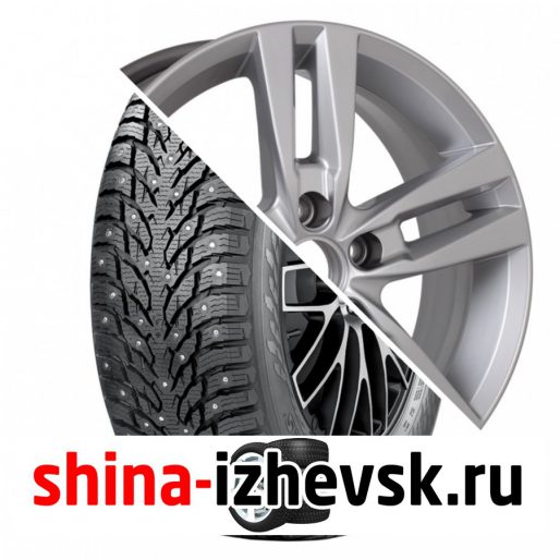 Колесо в сборе Nokian Hakkapeliitta 9 SUV 215/65 R16 T 102 + КиК Rassvet 6.5xR16 5×108 ET50 DIA63.35 Насыщенный темно-серебристый цвет в Ижевске